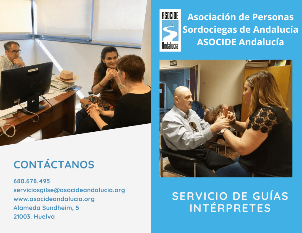 Cara trasera del folleto de presentación del servicio de guía-interpretación